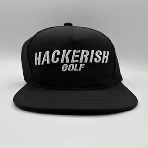 Deuce Hackerish Golf Black Strapback Hat Cap